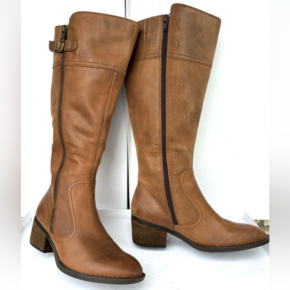 NWOT BORN Sz 7M CBFC19 Style Knee High Leather Brown Boots - Picture 1 of 16